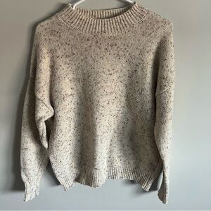 Cozy Speckled Cream Sweater, Size Small